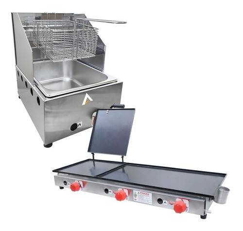 Kit Porção Chapa 90cm E Fritadeira 1 Cuba Alcamar 0