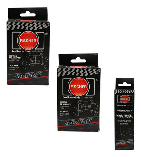 Kit Pastilha Freio Fischer Fat Bob 117 2018/ Diant+trasei 0