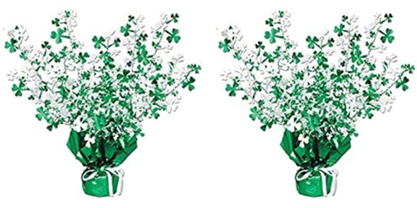 Beistle Shamrock Centerpiece, Green/white 0