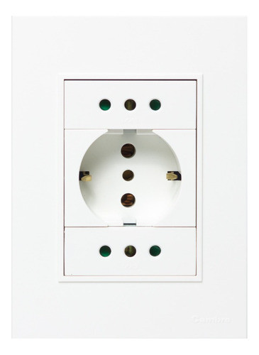 Plaqueta Tomacorriente  Bauhaus Toma Schuko Y 2 L/mod Blanco 0