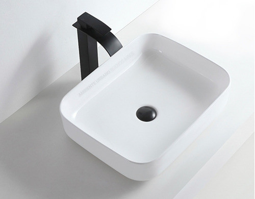 Bacha Rectangular 37.5x49 Cm P/ Griferia Alta O Pared  8025 1