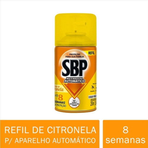 3 Unidades Repelente Sbp Automático Refil 250ml Citronela 1