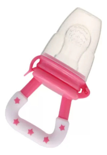 Chupeta Porta Frutinha Sugador Silicone Alimentador Bb Rosa 0