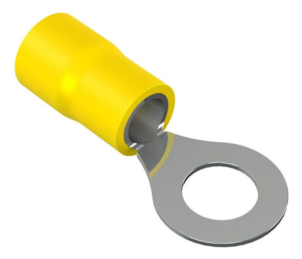 Terminal Olhal Cabo 4 E 6mm Cor Amarelo Furo 6,5mm 0