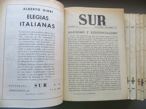 Revista Sur Nº 279 Sartre Kalada Abi Saleh Llinas Dic 1962 1