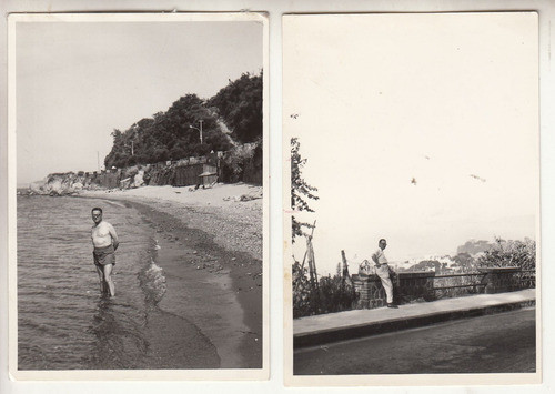 1962 2 Fotografias Reales En Ischia Napoles Italia Vintage 0