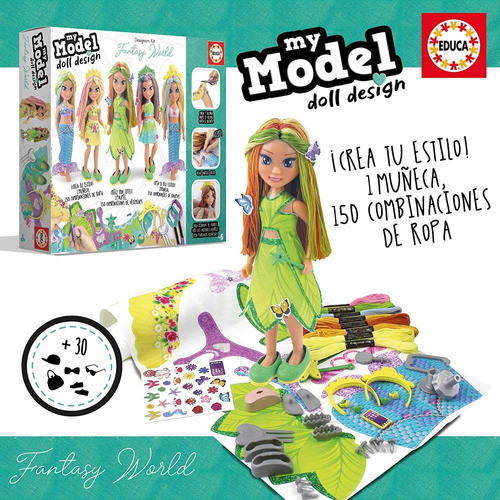 Juego My Model Doll Design Mundo Fantasía Diseña Ropa Educa 1