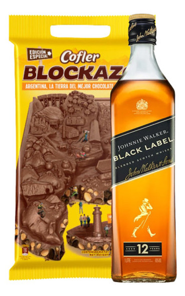 Whisky Johnnie Walker Black Label 1lt. + Blockazo - Combo 0