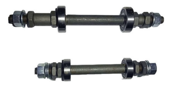 Par De Ejes 3/8 Con Ruleman Para Ruedas De Bicicletas -nuevo 0