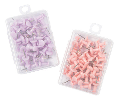Set 40 Alfileres Para Mapa Rosa - Mosca 0