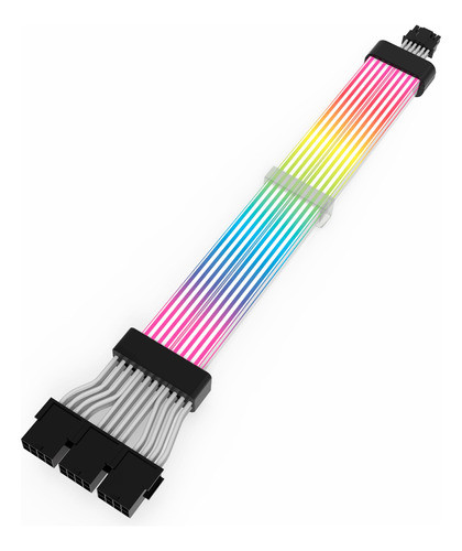 Cabo Extensor Sleeved Aigo Lightglow Lg04 Argb, 12+4p 350mm 0