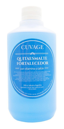 Cuvage Quitaesmalte Fortalecedor Uñas Manicuria Calcio 500ml 0