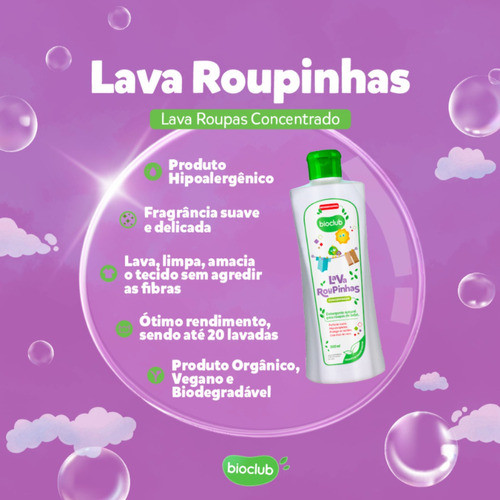 Combo Lava Roupas E Removedor De Manchas Bioclub 1l 1