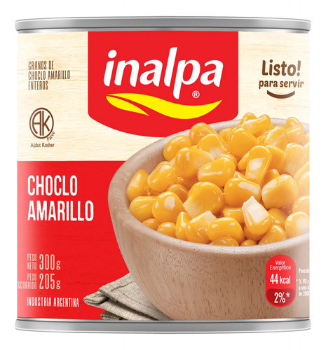 Pack X6un- Choclo Amarillo X300g- Inalpa (kosher) 0