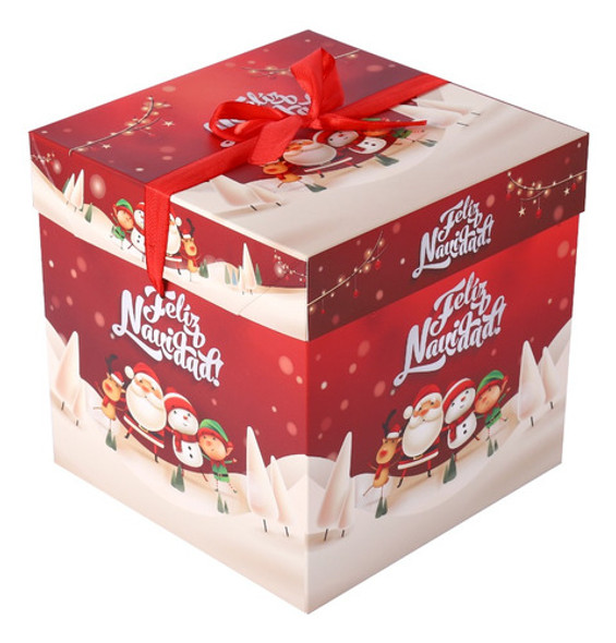 Caja De Regalo Feliz Navidad Navideña Para Regalo 0