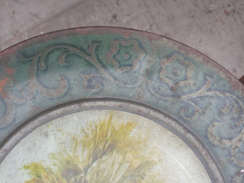 Antigua Lata Vacia Meister Made In Brasil 22,8 Diam X 6 Alto 1