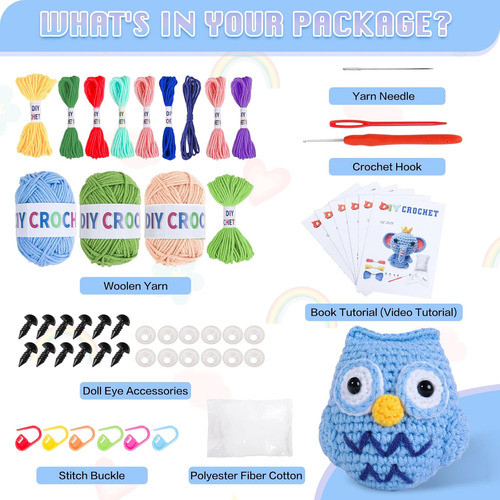 Kit De Crochet Para Principiantes, 6pcs, Dinosaurio Y Más 1