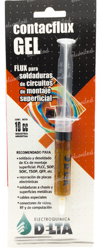 10 Contacflux Gel Flux Para Soldaduras Jeringa 10cc - Delta 0