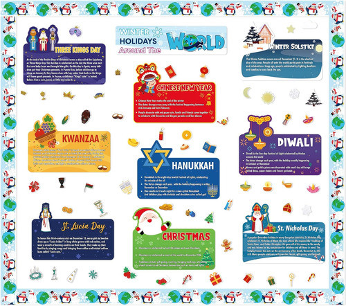 Tablón Anuncios 105 Piezas Año Nuevo Chino Navidad Hanukkah 0