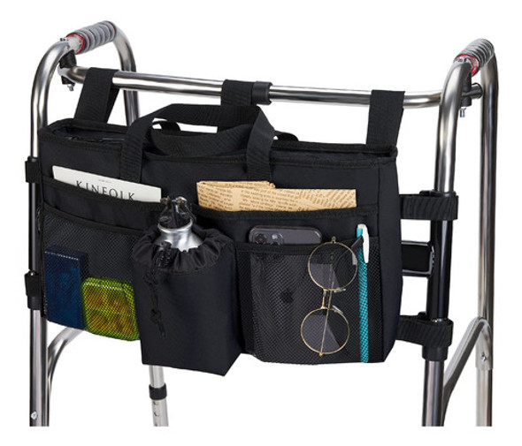 Bolsa Para Accesorios Para Silla De Ruedas /andador Negra 0 Bolsa Para Accesorios Para Silla De Ruedas /andador Negra 0