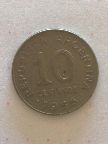 Moneda 10 Centavos 1955 Argentina 0