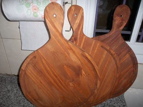 Tablas Para Pizza -plato Pizzero De Madera Redondo X 10 Unid 1