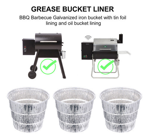 Tambor De Óleo De Churrasco Bucket Foil Liners 1