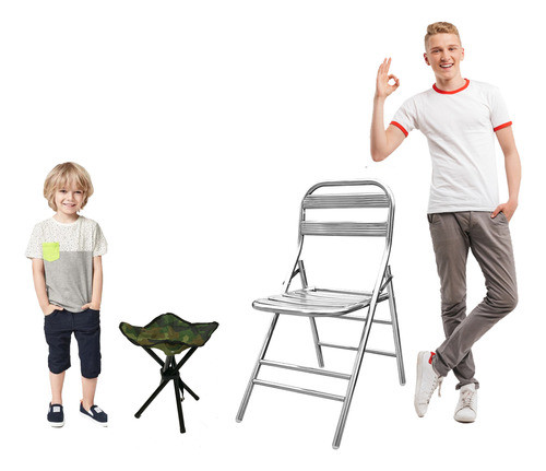 Silla Plegable + Banquito Plegable Camping Playera Oferta 0