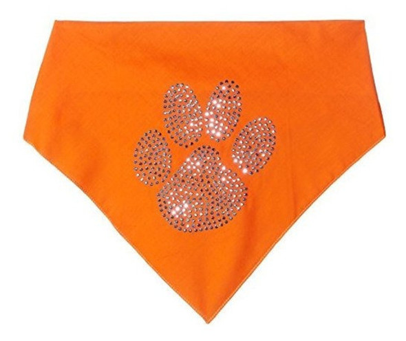 Espejito Mascota Pata Azul Rhinestone Perro Bandana 0