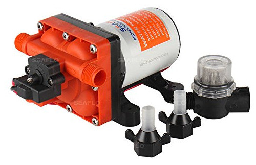 Bomba De Presion Diafragma Flujo Variable 12v 55 Psi Naranja 1