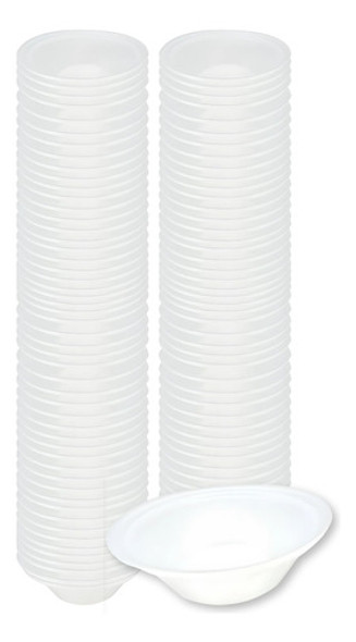 Cumbuca De Isopor Com Tampa Descartável 300ml C/100 Uni 0