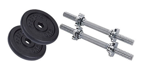 Promo! Par Mancuernas Acero + 30kg Discos Fundicion 30mm 0