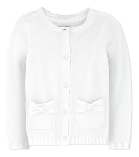 The Children's Place Baby Toddler Girls Bow Pocket Cardigan, 0