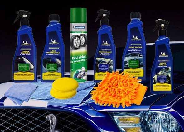 Kit De Lavado Michelin Completo,cera,silicona,limpia,tablero 0