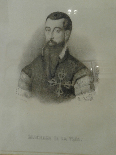 Grabado Garcilaso De La Vega Firma Vallejo J Donon Madrid 1