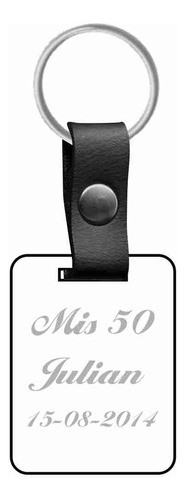 50 Llaveros Rectang Acrílico C/tira De Ecocuero Corte Laser 0