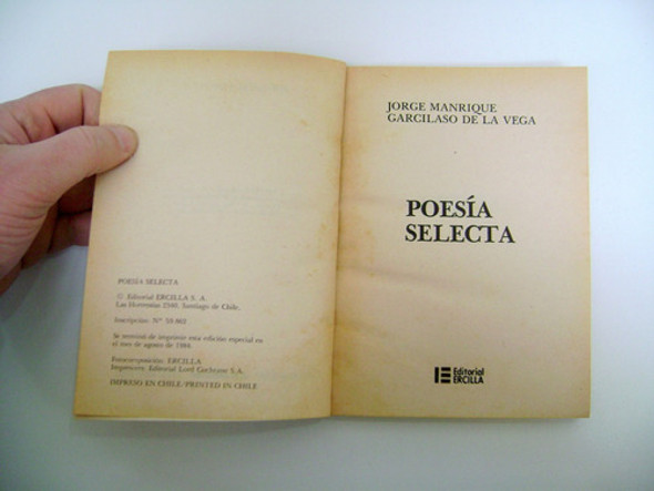Poesia Selecta Manrique Y Garcilaso De La Vega Boedo Capital 1
