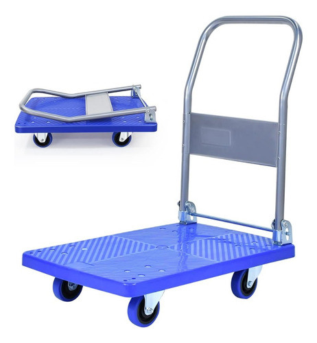 Carreta 4 Ruedas De Mano  Hasta 300 Kg Metal - Plástico 0