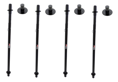 Kit 4 Prolongador Rígido P/ Caixa Subgrave + 4 Copo Alumínio 0