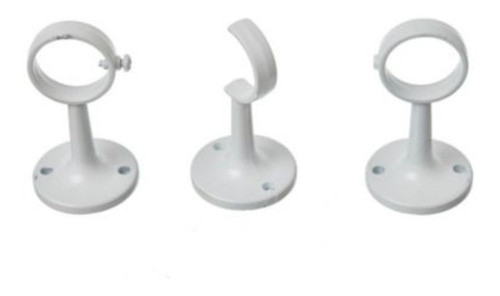 Kit Barral Para Cortina Metalico Blanco  21mm X 1,40 Mts 1