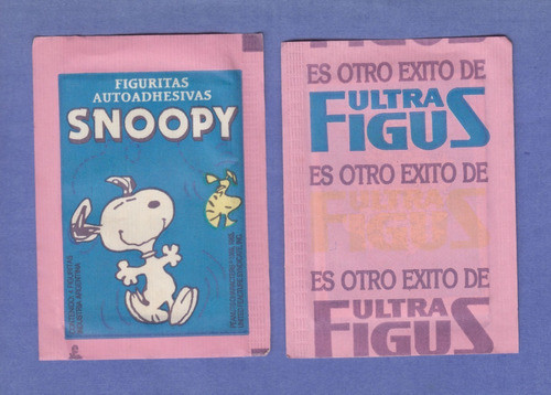1995 Figuritas De Snoopy Peanuts Figus 2 Sobres Cerrados 0