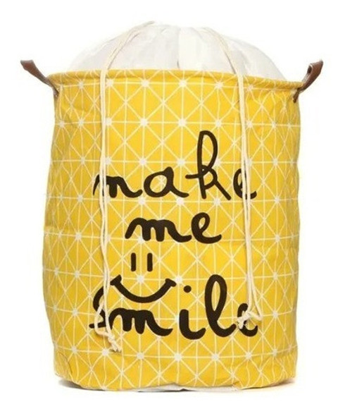 Canasto Ropa Sucia C/ Cierre Cesto Ropa Sucia Tela  50 X40 0