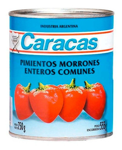 Pimientos Morrones  Enteros Caracas 750 Grs X 3 Unidades 0