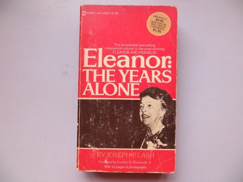 Eleanor The Years Alone Joseph P. Lash (en Ingles) 1973 0