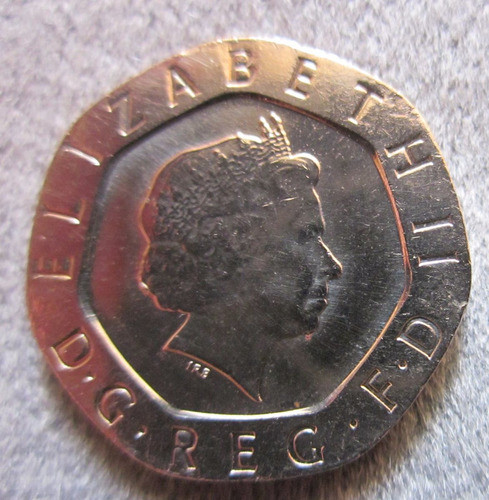 Moneda Inglaterra 20 Pence 2002 0