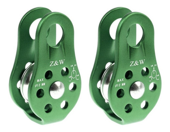 2 Peças De Polias De Corda Fixas De 20 Km Para Escalada 0