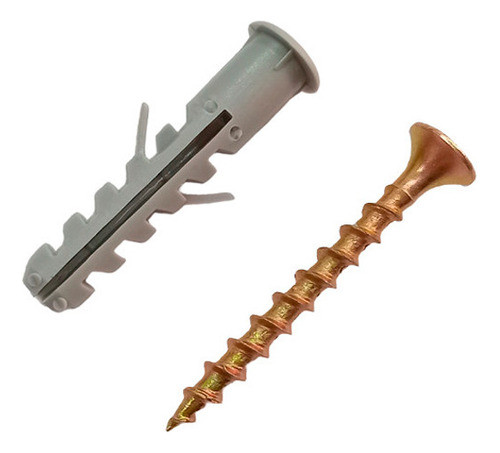 Tarugo N° 6 Con Tope + Tornillo Fix 4 X 30 X 100unid 0