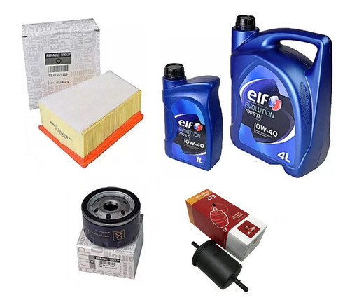 Kit Filtros Y Aceite 10w40 Renault Megane 2 K4m 1.6 16v 0