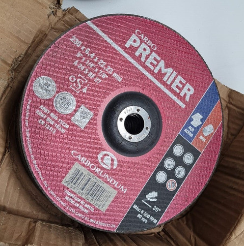 Disco Desbaste Carborundum Premier 229x6.4x.23 X 5 Unidades 1