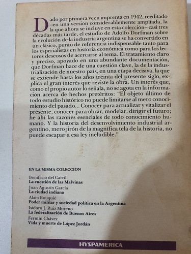 Libro:historia De La Industria Argentina-dorfman 1